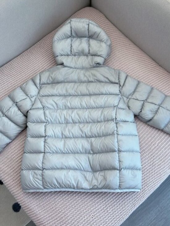 Aritzia TNA The Little Puff Down Hooded Winter Jacket Coat Chrome Silver Small - Picture 2 of 5